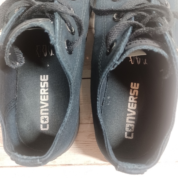 Converse All Stars Low Top Solid Black Sneakers Women's Canvas Shoes Size 6 - Picture 13 of 14